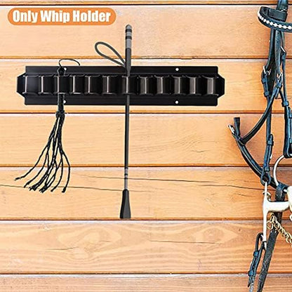 Horse Whip Crop Holder up to 12 Whips or Crops,Wall Mount Horse Supplies