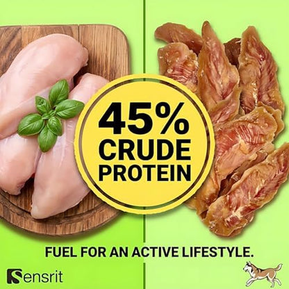 Whole Chicken Breast Dog Treats - 10 Oz (285g) Premium Jerky, High Protein (45%) Real Meat Snacks, Low Fat Training Rewards for Small Medium Large Dogs, Healthy Chews