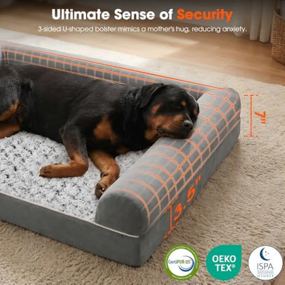Waterproof Short Plush Orthopedic Sofa Dog Bed for Large Dogs