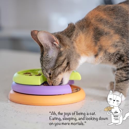 Catstages Nina Ottosson Kitty Lickin' Layers Cat Toy Treat Puzzle, 6.6"