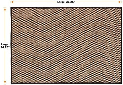 Neater Pets Jute Cat Litter Trapping Mat - Catches Spilled Litter Mess from Kitty Litter Box to Protect Floors, Soft on Cats Paws, Anti-Skid Backing, Easy to Clean, Checkered, 24" x 36"