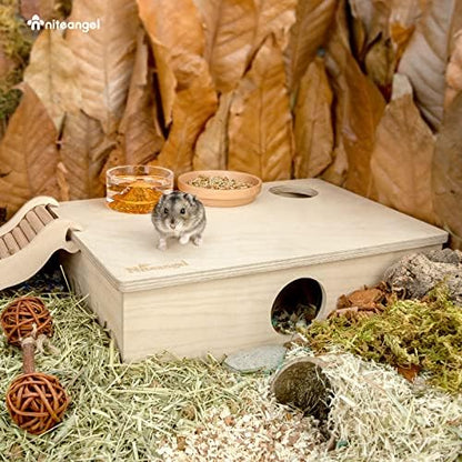Niteangel Multi-Chamber Hamster House Maze: 2 Entrance 6 Rooms Maze Habitat