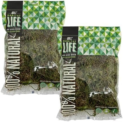 Deco Moss for Terrarium Habitats, Small 2-Pack