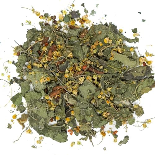 Premium Forage Mix,100% All Natural Botanical Herb Treat for Rabbit Hamster Guinea Pig Chinchilla Chicken Gerbil Degu & Other Small Animals (Happy Tummy Forage Mix 30g)