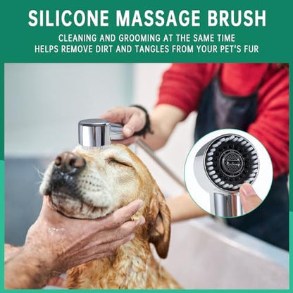 3 Mode Dog Shower Attachment with Long Hose & Outdoor Adapter