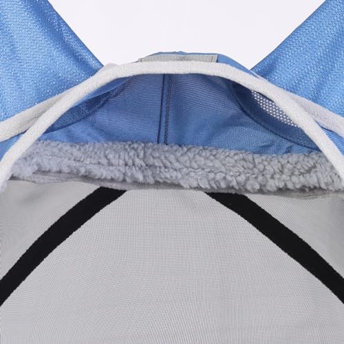 Harrison Howard CareMaster Pro Luminous Horse Fly Mask Large Eye Space Standard with Ears UV Protection for Horse Royal Blue S Pony