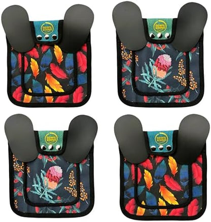 DOWN UNDER OUTDOORS 4 Pack Medium-Large Chicken Saddles (Feathers & Flora)