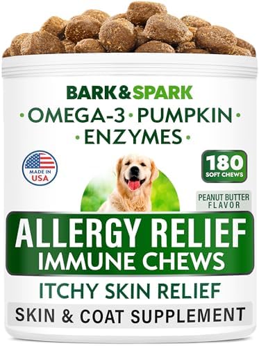 Dog Allergy Relief Chews - Skin Health & Anti-Itch Supplement with Omega-3