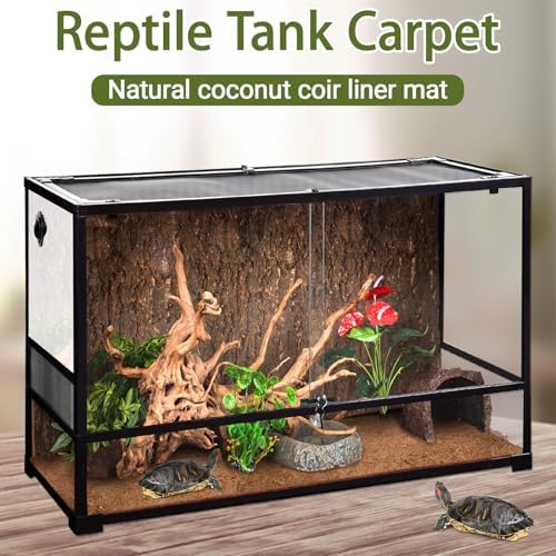 ZeeDix 3 Rolls Reptile Carpet 24x48 Inch Coconut Fiber Mat for Tank Bedding