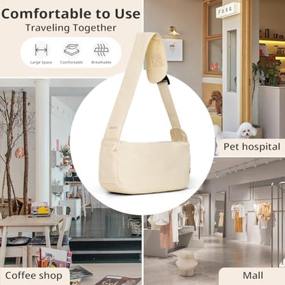ONECUTE Dog Sling Carrier 15 lbs, Small Dog Carrier Sling for Cat & Puppies