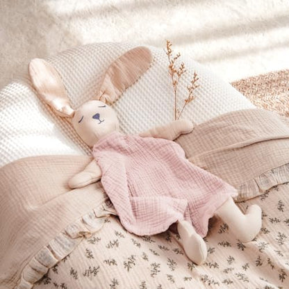 lulumoon Muslin Baby Security Blanket: Soft Bunny Lovey for Self-Soothe