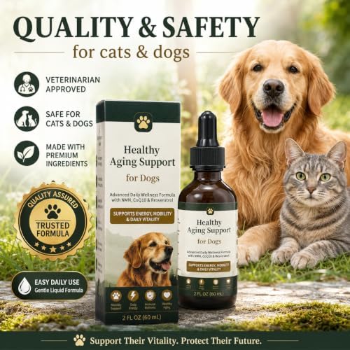 Dog Longevity Supplement with NMN (a Precursor to NAD+), CoQ10, Resveratrol