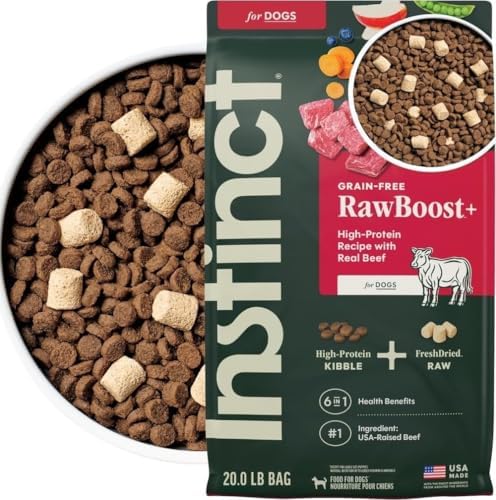 Instinct RawBoost, Dry Dog Food + Freeze Dried, Real Beef, 20 lb. Bag