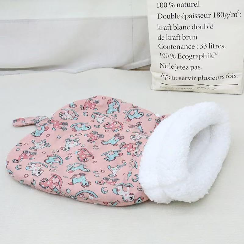 Soft & Safe Cat Tunnel Sleep Bag Bed Cozy Hideway for Kitty's Comfort (Pink, Large)