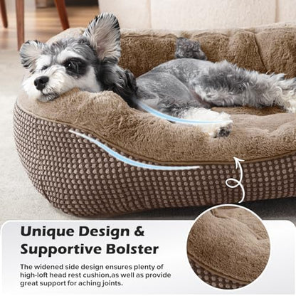 INVENHO Large Dog Beds Large Sized, Washable Orthopedic Warming Soft Sleeping Durable with Anti-Slip Bottom