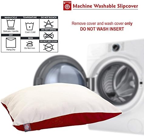 Majestic Pet Rectangle X-Large Dog Bed Washable – Removable Slipcover Pet Bed – Dog Crate Bed Super Value Pillow Dog Bed – Dog Kennel Bed for Sleeping - Dog Bed X-Large Breed 42 x 60 Inch – Red