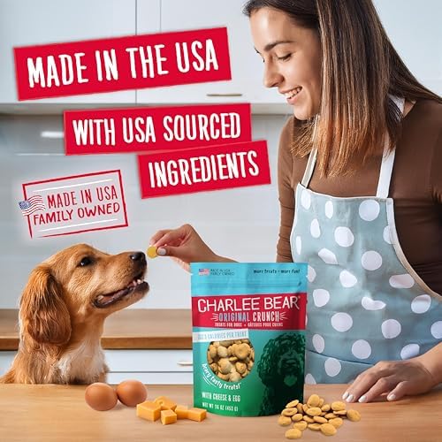 Charlee Bear Original Dog Training Treats, Cheese & Egg, 16 oz