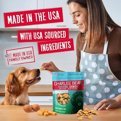 Charlee Bear Original Dog Training Treats, Cheese & Egg, 16 oz