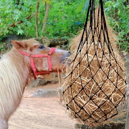 Quixleen 2PCS Hay Nets for Horses,Slow Feed Hay Bag for Horses Goat Sheep