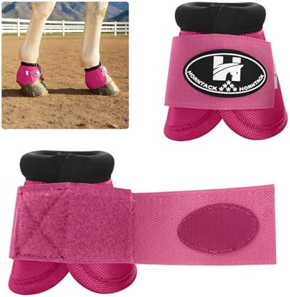 Horse Bell Boots for Outdoor Sports (Raspberry, L)