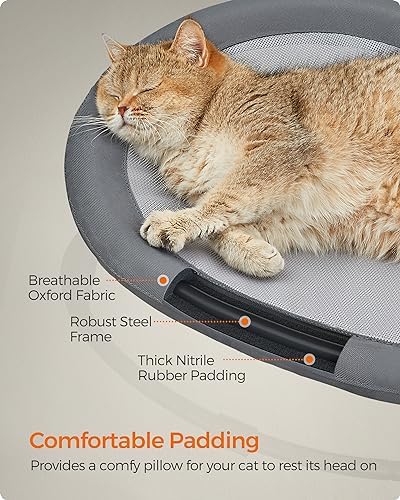 Feandrea Elevated Cat Bed, Breathable Hammock, Washable Mesh