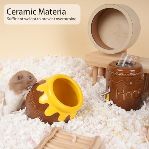 Ceramic Hamster Hide 5.5in Cute Brown Honey Cool Habitat Decor