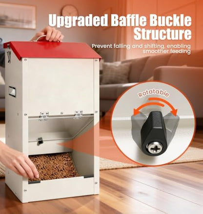 25lbs Automatic Dog Feeder Large Breed Gravity Dog Food Dispenser