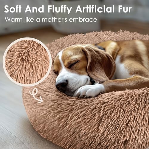 Dog Beds Large Sized Dog and Cats, 32in Pet Beds for Large Pet (Camel)