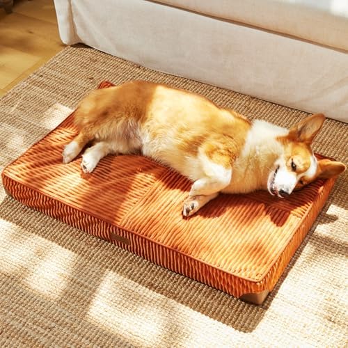 FUKUMARU Large Dog Bed, Thickened Waterproof Dog Mat with Washable Cover