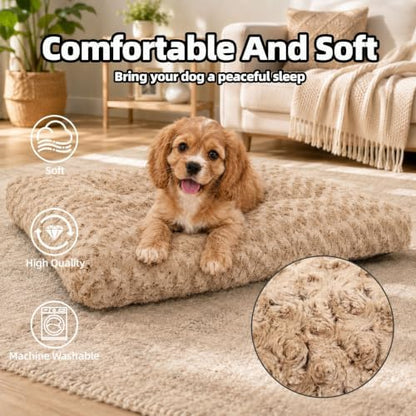 Dog Bed Medium Size, Plush Washable Pet Bed Mat, Dog Crate Bed 23"x 18"