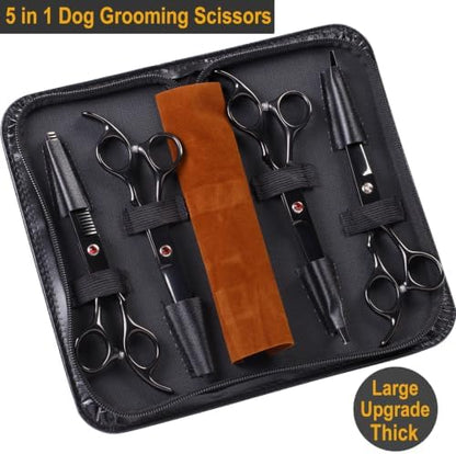 5 in 1 Premium Thick Professional Large 7IN Dog Grooming Scissors