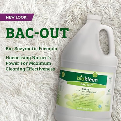 Biokleen Bac Out Enzyme Cleaner, Stain & Pet Odor Eliminator, Lime Scent