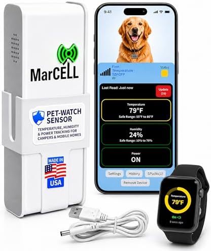MarCELL Cellular Pet Temperature Monitor for RVs – No WiFi Needed (Verizon)