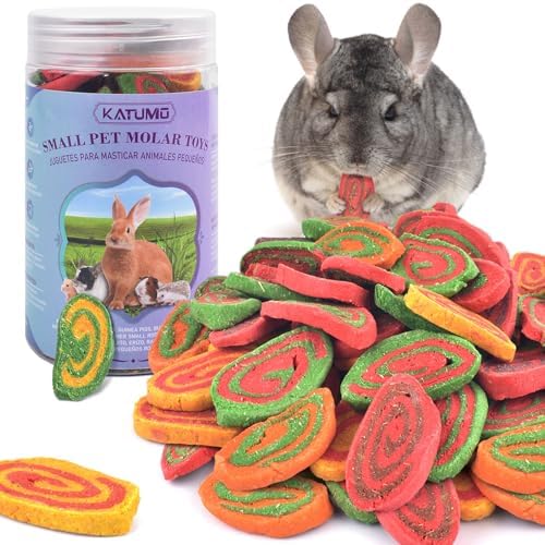 KATUMO Rabbit Toys, 220g / 7.7oz Rabbit Treats Bunny Chews Guinea Pig Molar Treats for Bunny, Hamster, Chinchilla, Gerbil, Other Small Rodents