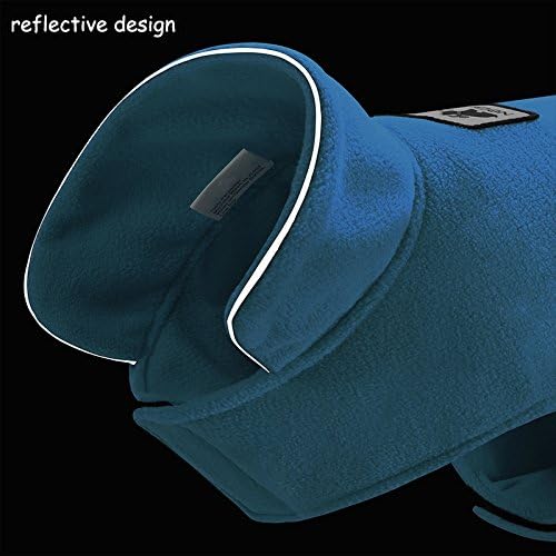 Creation Core Windproof Plush with Sport Vest Dog Clothes Night Reflective Jacket Pet Keep Warm Jacket No Pull No Choke Design Eco-Friendly for Small and Large Big Dog (M, Blue)