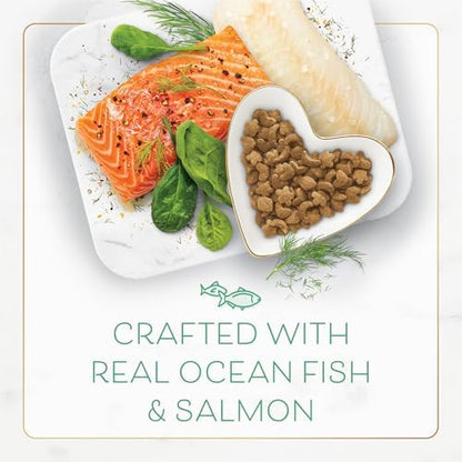 Fancy Feast Purina Dry Cat Food with Ocean Fish, Salmon, and Garden Greens Accents - 7 lb. Bag (Pack of 2)
