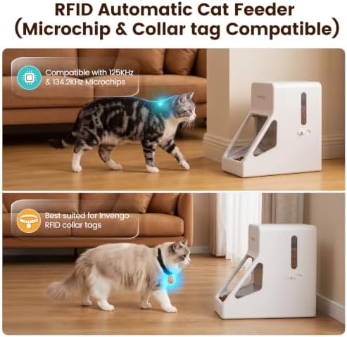 Invengo RFID Automatic Cat Feeder, Microchip & RFID Tag Compatible