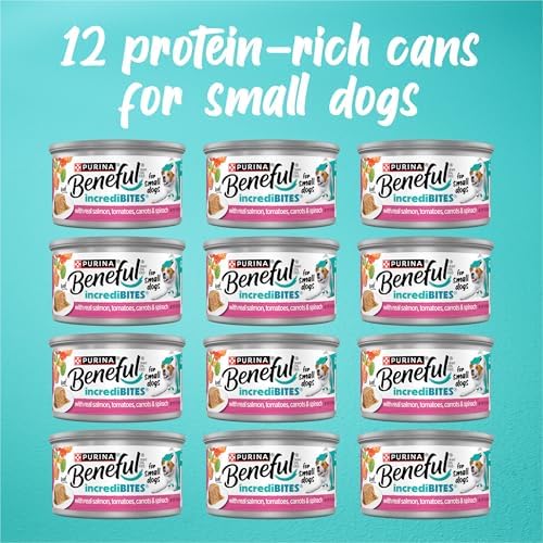 Beneful Purina IncrediBites Small Breed Wet Dog Food Loaf, Salmon (12) 3 oz