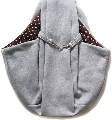 Pet Sling Carrier Bag Travel Tote for Cats Dogs, Up to 16 lbs (Gray)