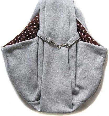 Pet Sling Carrier Bag Travel Tote for Cats Dogs, Up to 16 lbs (Gray)