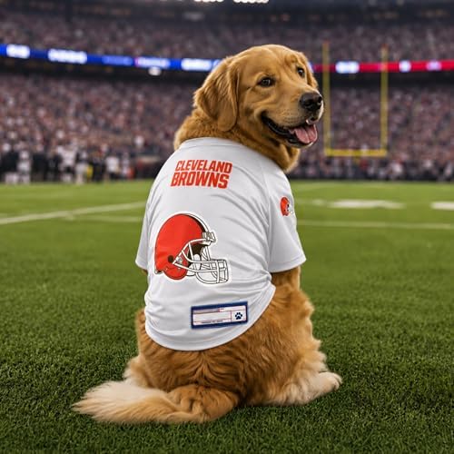 Littlearth NFL Cleveland Browns Stretch Pet Jersey, Team Color, X-Small