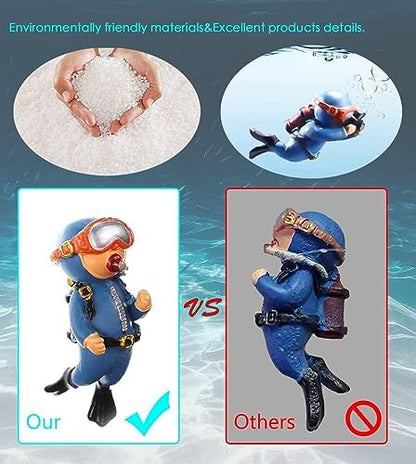 3-Pack Floating Little Diver, Aquarium Decorations for Fish Tanks