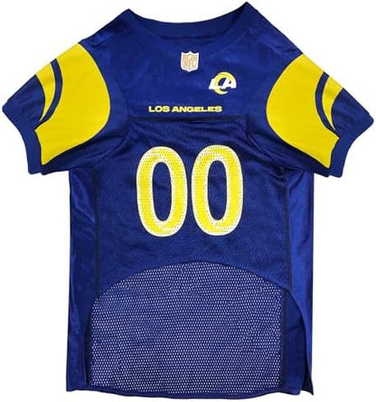 Pets First NFL Los Angeles Rams Dog Jersey, Size XX-Large, Football Shirt Costume for Pet, Dog Sports T-Shirt, NFL Team Clothing for Cats, Licensed Pet Apparel Available in 7 Sizes and 32 Teams