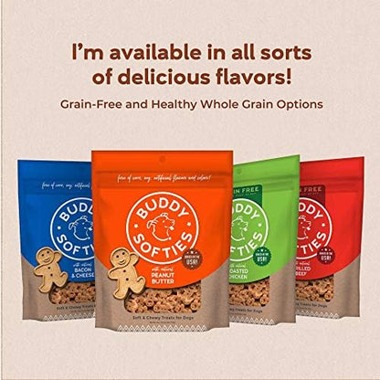 Cloud Star Buddy Biscuit Softies 5 oz Pouch, Grain-Free Soft & Chewy, Natural Peanut Butter Flavor Dog Treats, Oven Baked in the USA (Pack of 2)
