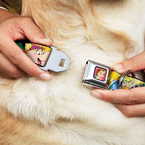 Buckle-Down Seatbelt Buckle Dog Collar - The Little Mermaid Under the Sea Scenes - 1" Wide - Fits 11-17" Neck - Medium