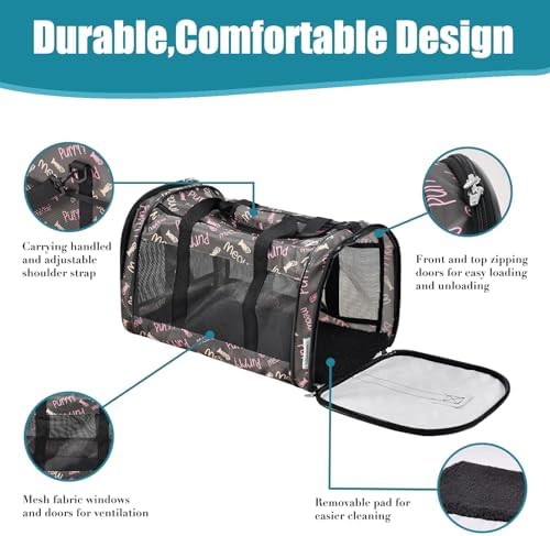 Soft-Sided Kennel Pet Carrier, Airline Approved Travel Handbag