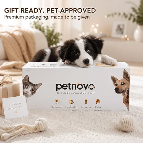 PETNOVO Dog Bed with Reversible Blanket for Cats and Small to Medium Dogs