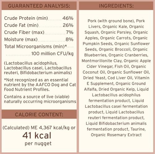 Primal Freeze Dried Raw Dog Food Nuggets, Pork, 14 oz