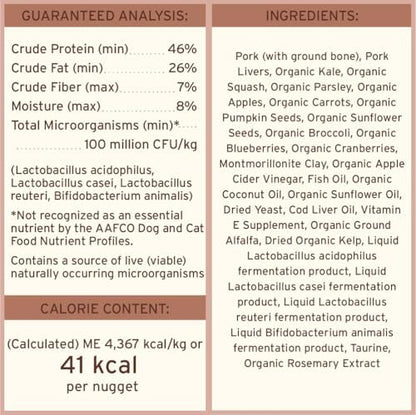 Primal Freeze Dried Raw Dog Food Nuggets, Pork, 14 oz