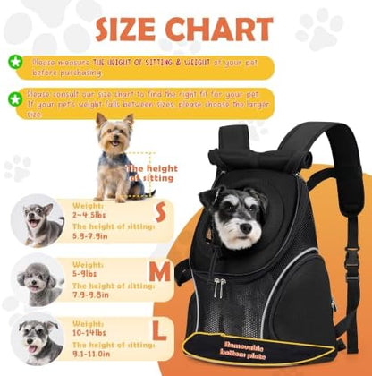 WOYYHO Pet Dog Carrier Backpack with Windows, Ventilated Small Dog Backpack